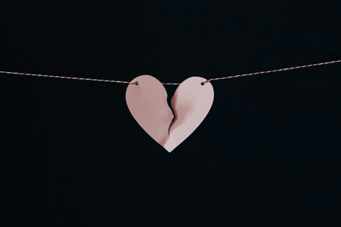 The Long Goodbye: How to Heal and Reclaim Your Life After Love broken heart hanging on wire