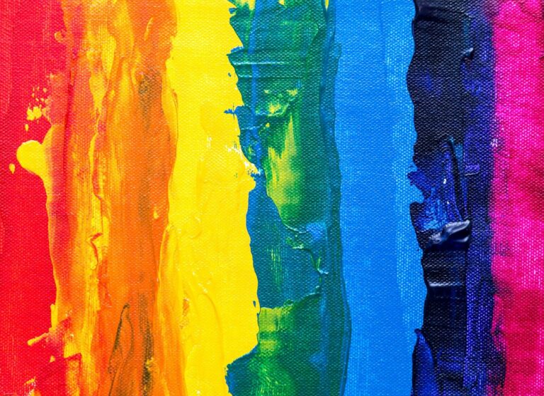 Louisville July Queer Events List 2026 blue and yellow abstract painting