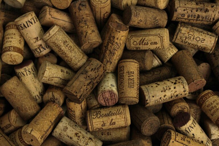 assorted printed cork stoppers. wine. black-owned wine